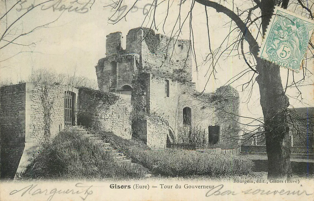 Gisors (Eure) — Torre do Governador — Bourgeix, editor, Gisors (Eure) - Frente