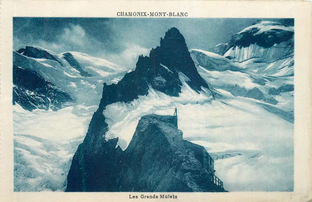 Les Grands Mulets — sommet enneigé dans les Alpes françaises — éditeur CHAMONIX-MONT-BLANC - Frente