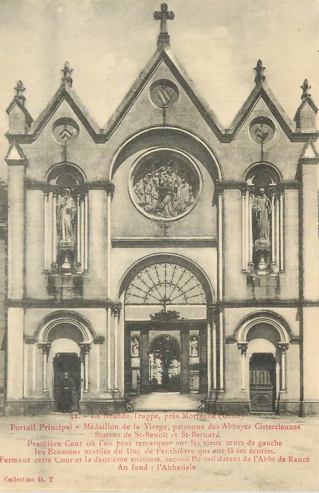 La Grande-Trappe, in der Nähe von Mortagne (Orne) — Haupteingang — Sammlung G. T. - Vorderseite