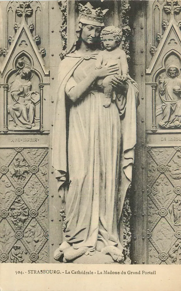 Straßburg - Die Kathedrale - Die Madonna des Großen Portals — A. Ve. Ochsen - n°504 - Vorderseite