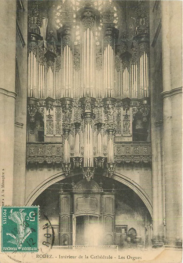 Rodez - Interior da Catedral - Os Órgãos - Frente