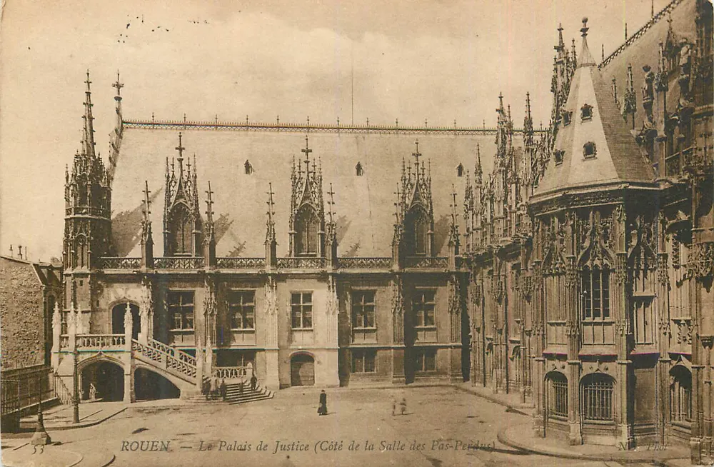 ROUEN — Das Justizpalast (Seite der Halle der verlorenen Schritte) — N° 53, Verlag Thot - Vorderseite