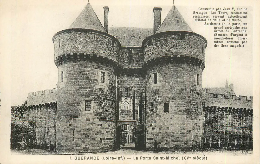 Guérande (Loire-Inf.) — La Porte Saint-Michel (15. Jahrhundert) — Errichtet von Jean V, Herzog von Bretagne - Vorderseite
