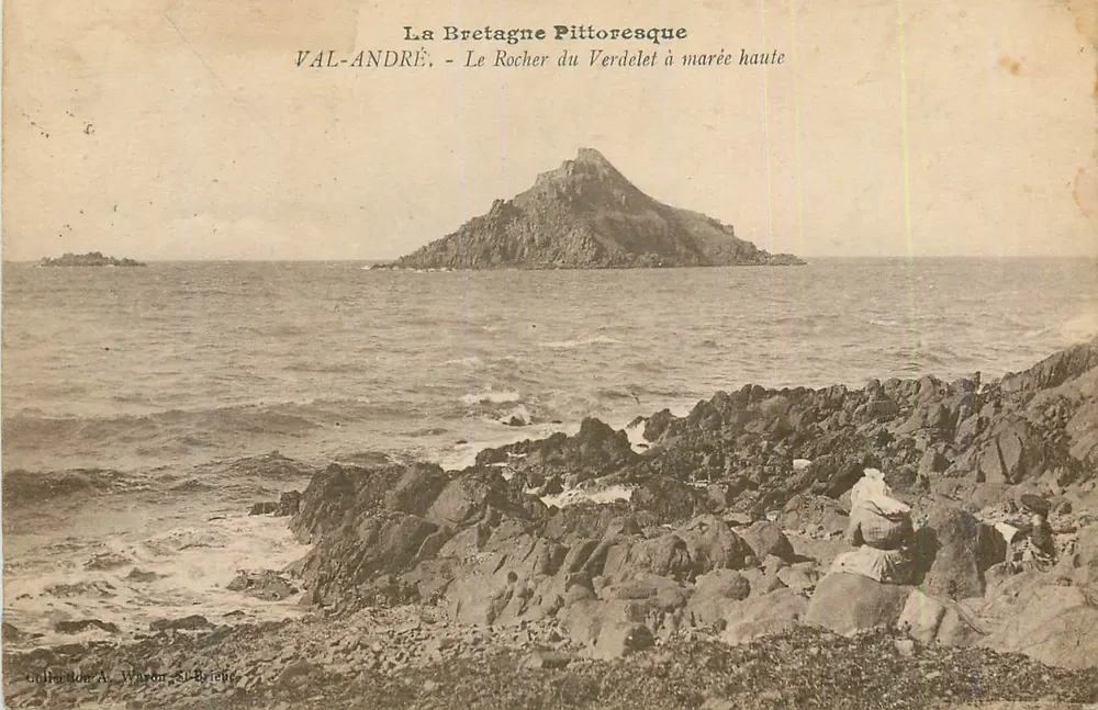 Der Felsen des Verdelet bei Ebbe — VAL-ANDRÉ — Sammlung A. Waron, St-Brieuc - Vorderseite