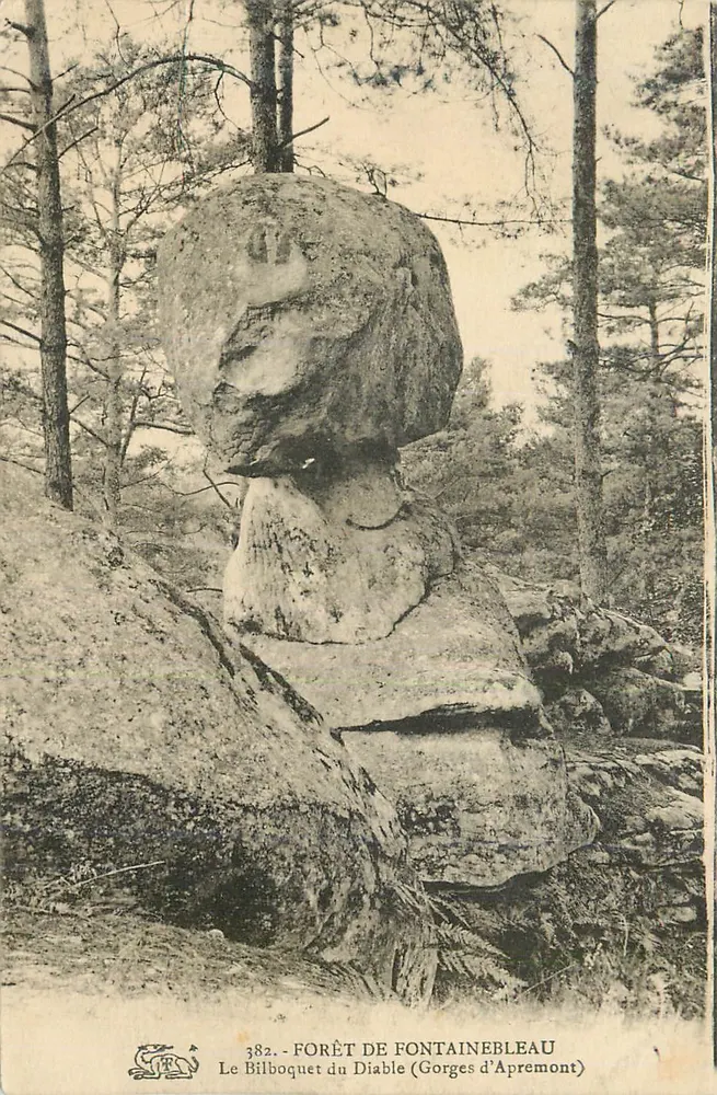 Der Bilboquet des Teufels (Aprémont Gorges) — Forêt de Fontainebleau — Nr. 382 - Vorderseite