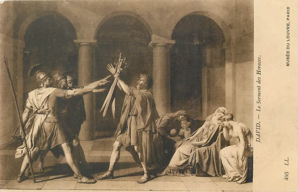 Il Giuramento degli Horati — David — Museo del Louvre, Parigi - Recto