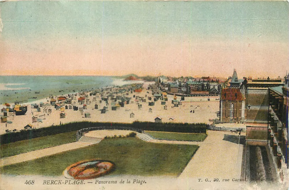 Berck-Plage — Panorama da Praia — T.G., 30 rue Carnot, Berck-Plage - Frente