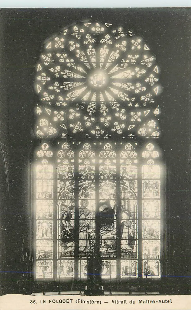 Le Folgoët (Finistère) — Vitrail du Maître-Autel - Recto