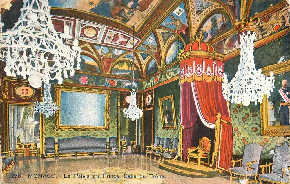 Monaco. Das Palast des Prinzen. Thronsaal. - Vorderseite