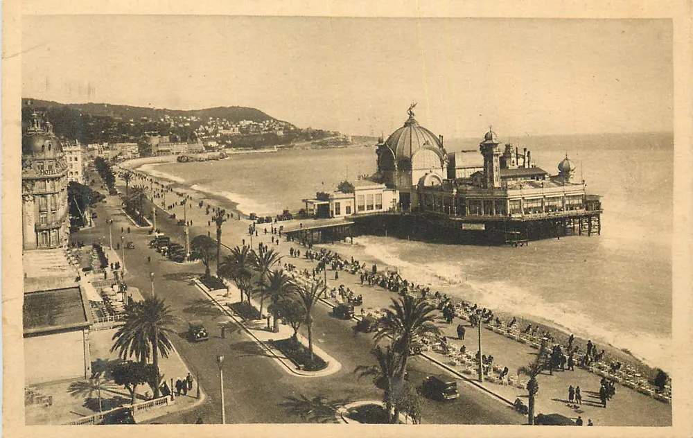 Ansicht der Promenade des Anglais in Nice — Das Casino von Nice — Verlag: C. L. B. N° 1234 - Vorderseite