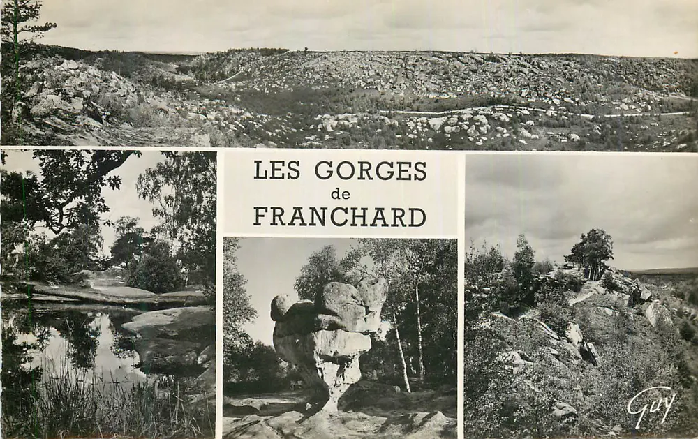Les Gorges de Franchard — Panoramablick und Felsdetails — Verlag Guy - Vorderseite