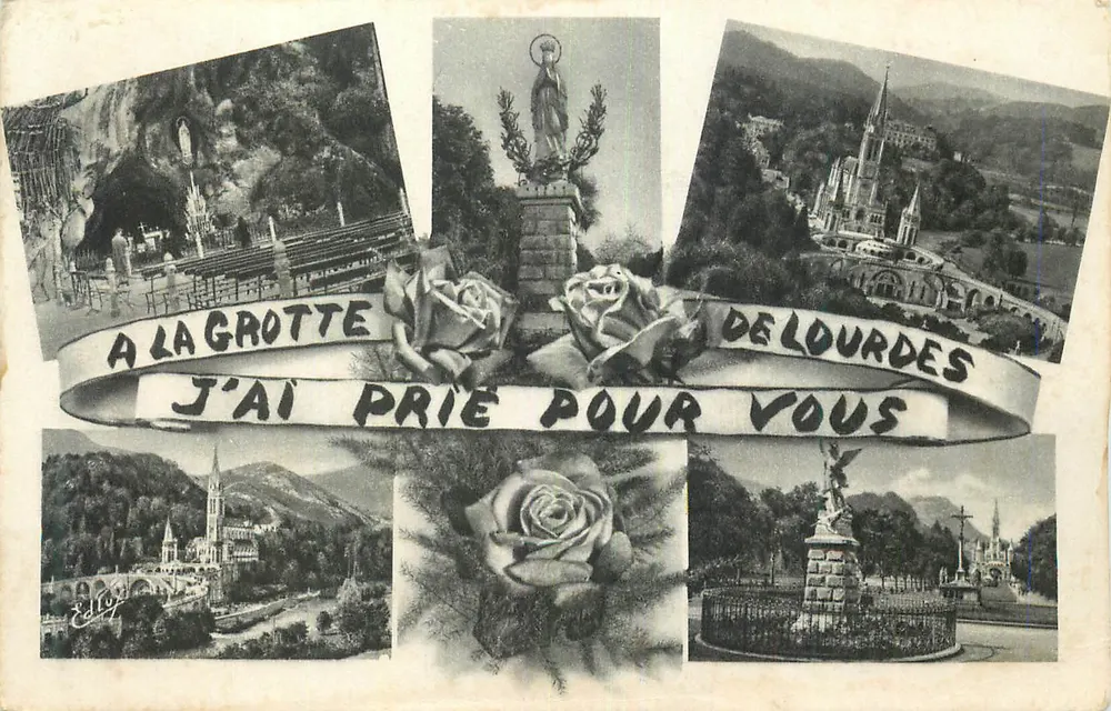 Lourdes — Die Höhle und die heiligen Stätten — Verlag E. Lévy, Nr. 107 - Vorderseite
