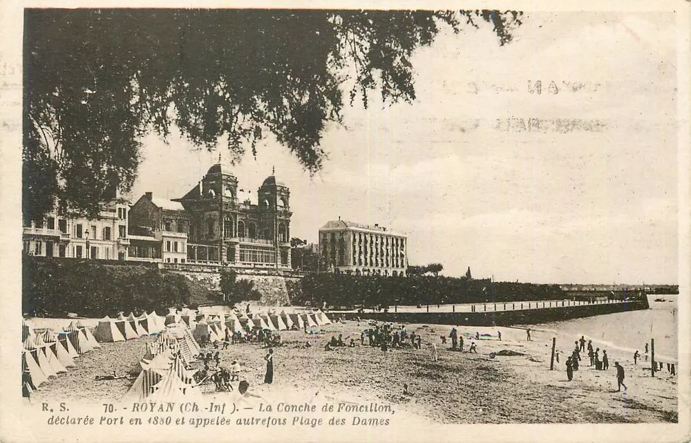 Royan (Charente-Inférieure) — La Conche de Foncillon, 1830 als Hafen deklariert und früher Plage des Dames - Vorderseite