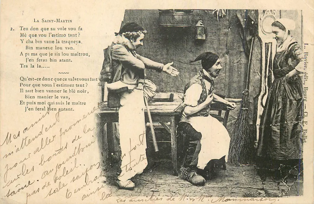 Saint-Martin — Komödien-Szene — L. Ravvier, Verlag, Boulogne — CI E. Ballet - Vorderseite