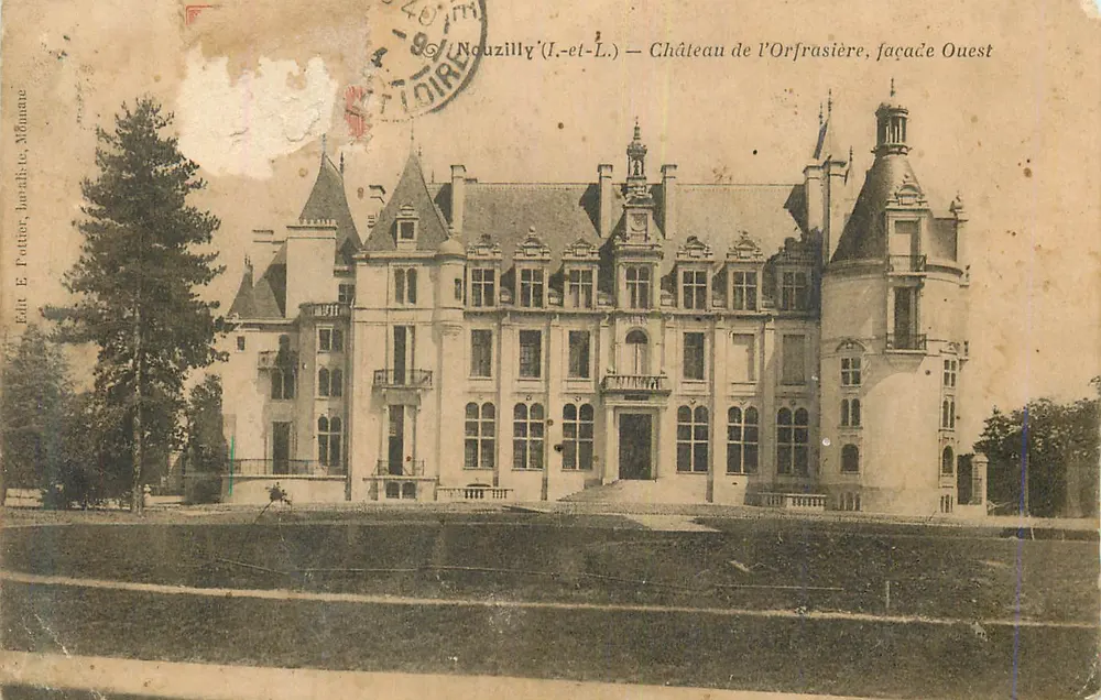Schloss der Orfrasière, Westfassade — Nouzilly (Indre-et-Loire) — Verlag E. Pottier, Mômène - Vorderseite