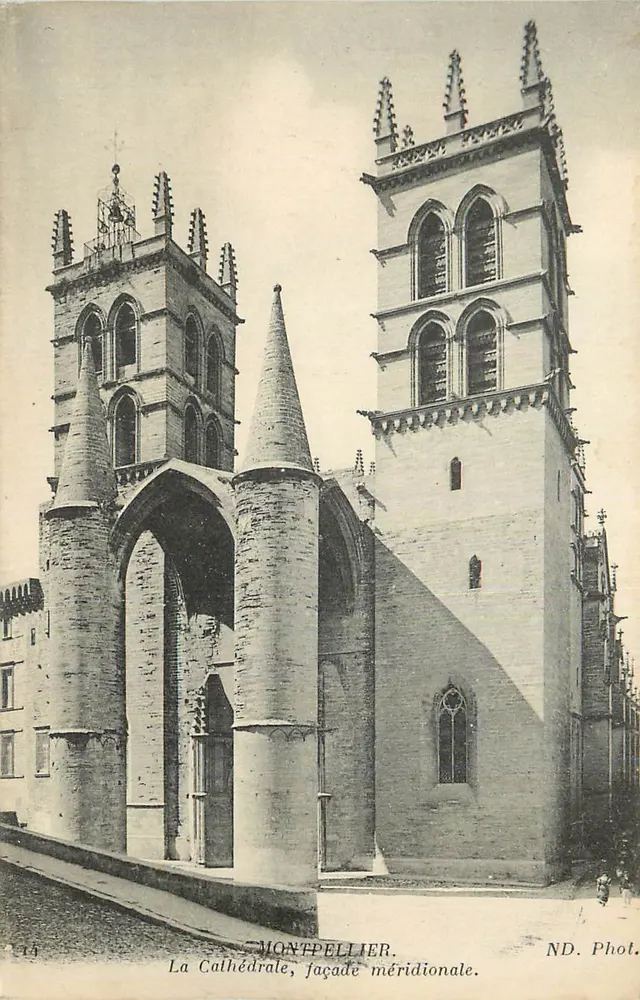 Montpellier — A Catedral, fachada meridional — ND. Phot. - Frente