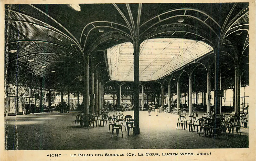 Vichy — Das Palais des Sources — Ch. Le Cœur, Lucien Woog, arch. - Vorderseite
