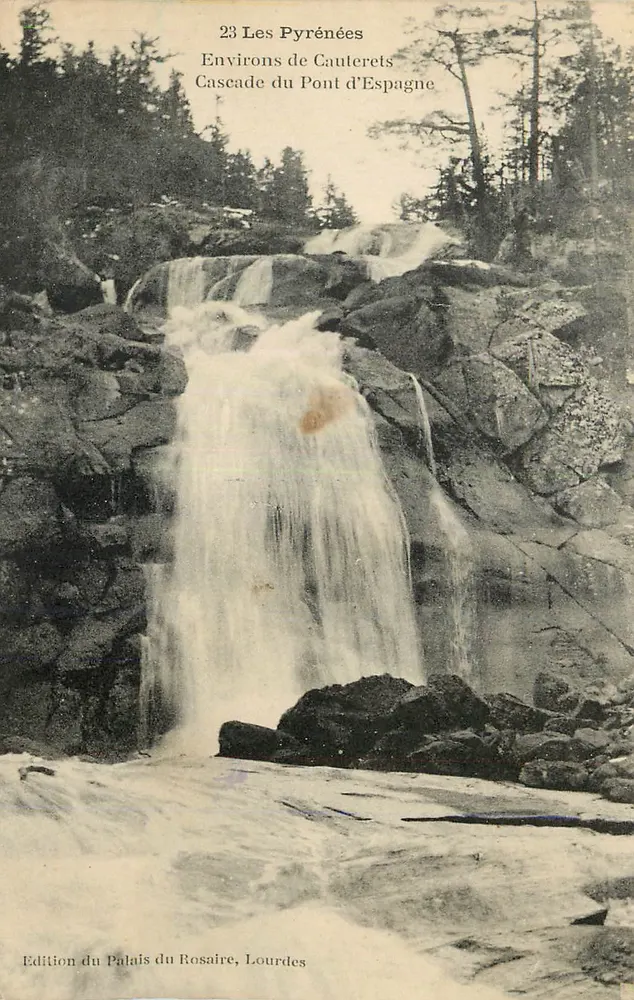 Wasserfall des Pont d'Espagne — Umgebung von Cauterets — Édition du Palais du Rosaire, Lourdes - Vorderseite