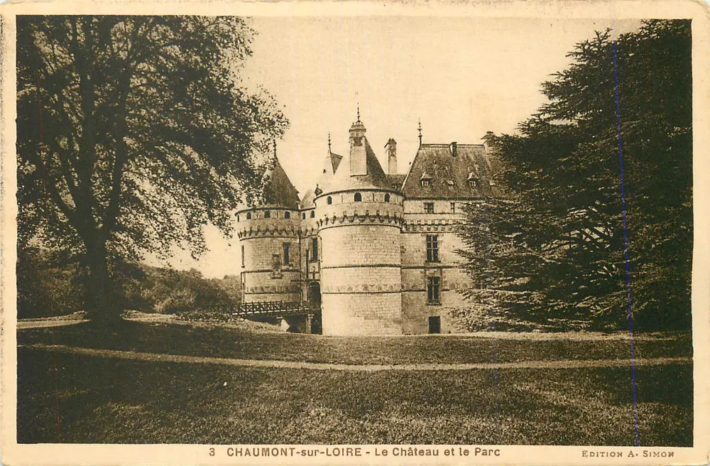 Chaumont-sur-Loire — Schloss und Park — Edition A. Simon, Nr. 3 - Vorderseite