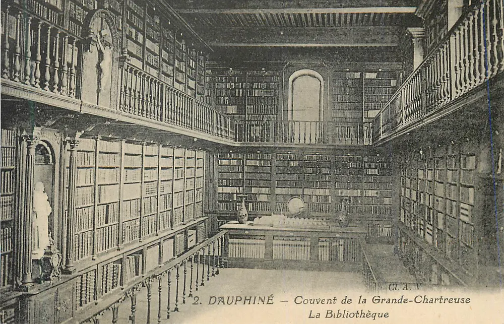 Dauphiné — Kloster Grande-Chartreuse — Die Bibliothek - Vorderseite