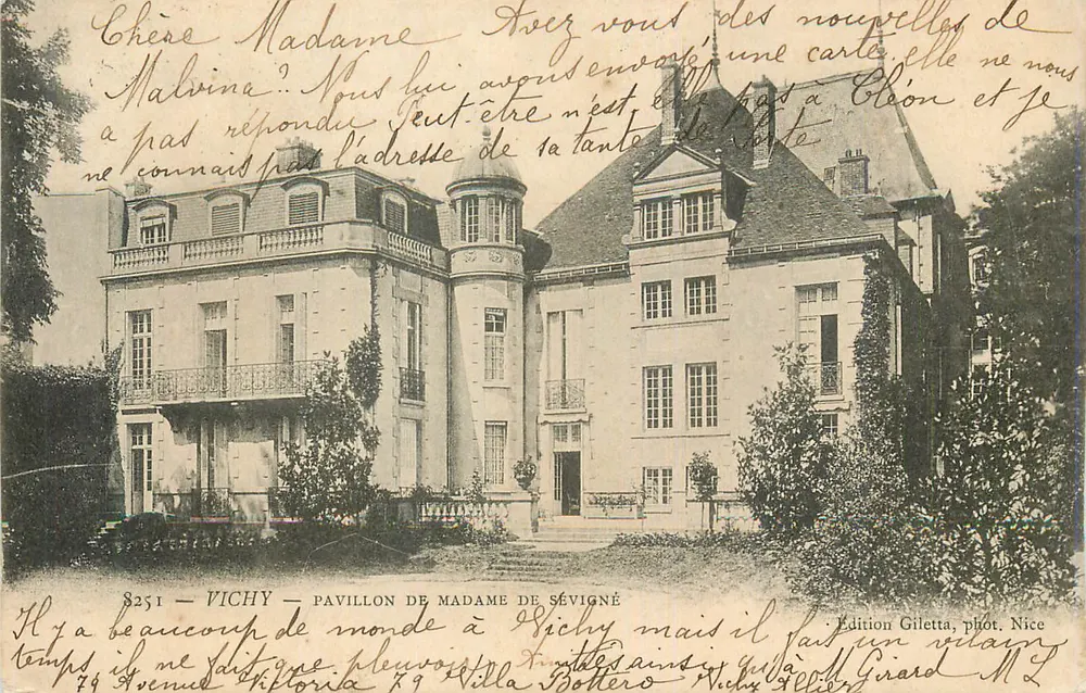 Vichy — Pavillon di Madame de Sévigné — Edizione Giletta, fot. Nice - Recto