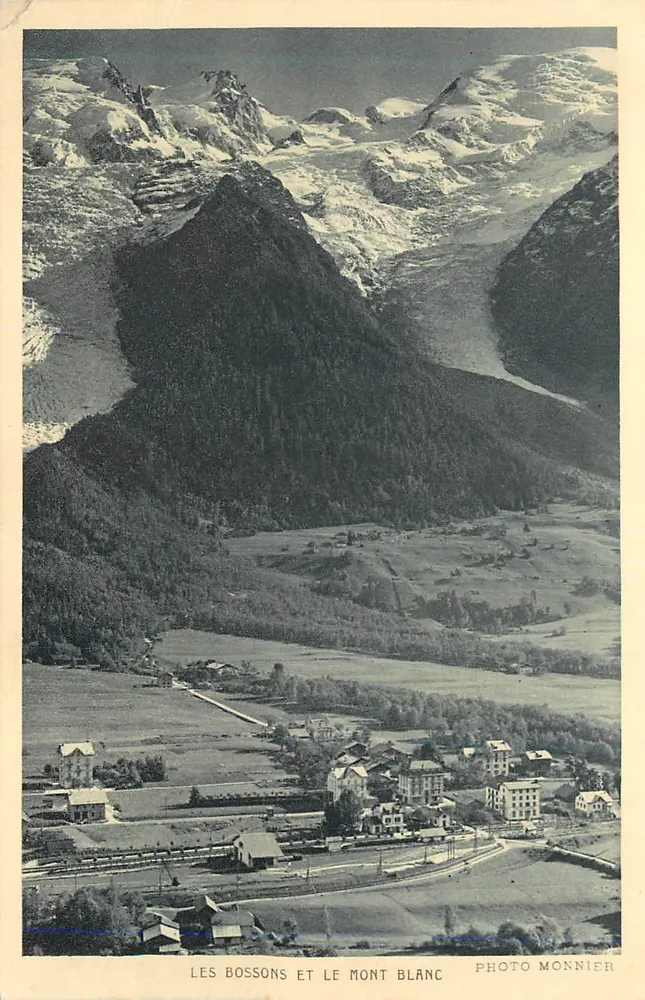 Les Bossons e o Mont Blanc — Foto Monnier - Frente
