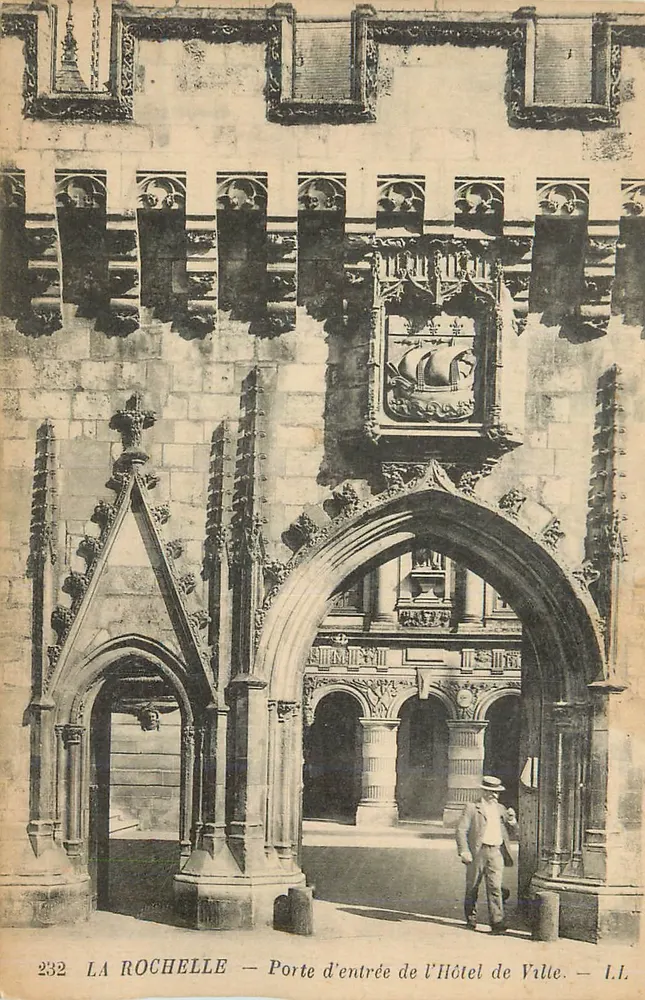 La Rochelle — Ansicht der Eingangstür des Rathauses — I.L. n° 232 - Vorderseite