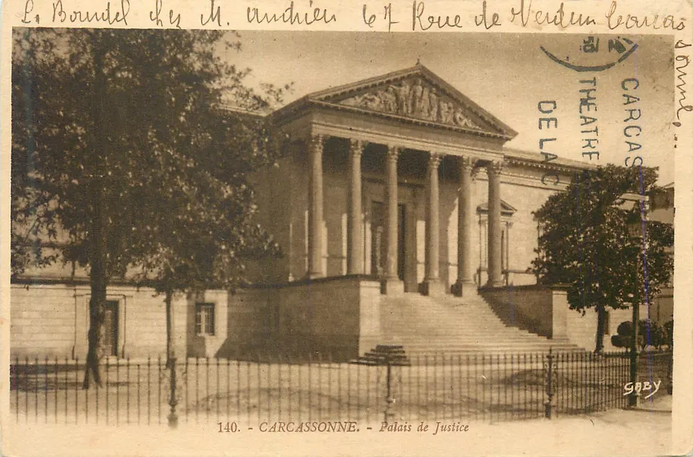 Carcassonne — Palácio de Justiça — Delac - Frente