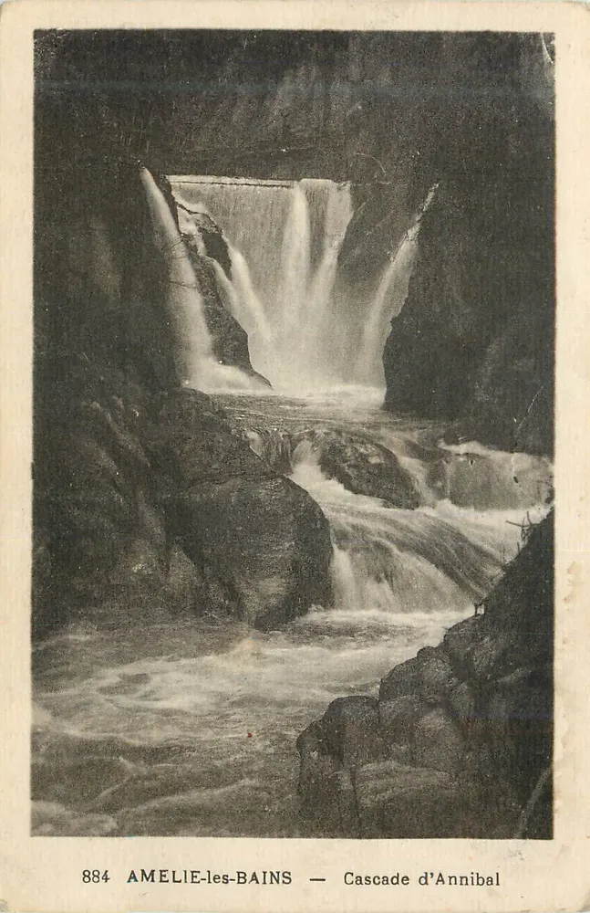 Amélie-les-Bains — Cachoeira de Annibal — editor desconhecido, número de série 884 - Frente