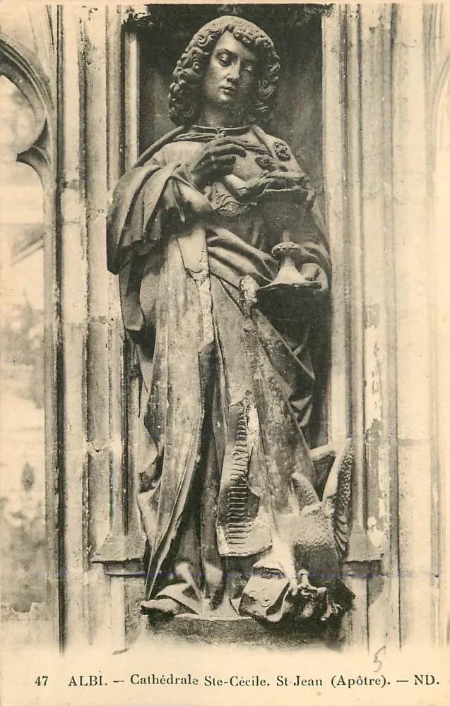 Albi — Kathedrale Ste-Cécile — Statue des hl. Johannes (Apostel) — ND. - Vorderseite