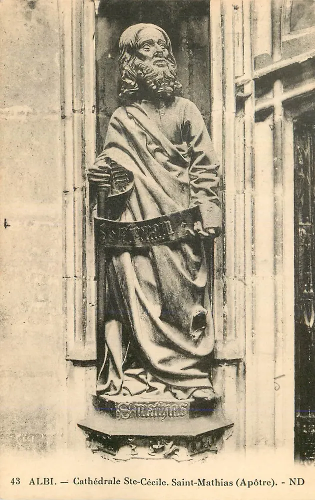 Albi — Kathedrale Saint-Cécile — Statue des Heiligen Mathias (Apostel) - Vorderseite