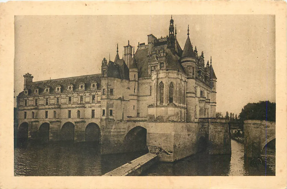 Schloss Chenonceau — Ansicht des Cher — Verlag nicht erkennbar - Vorderseite