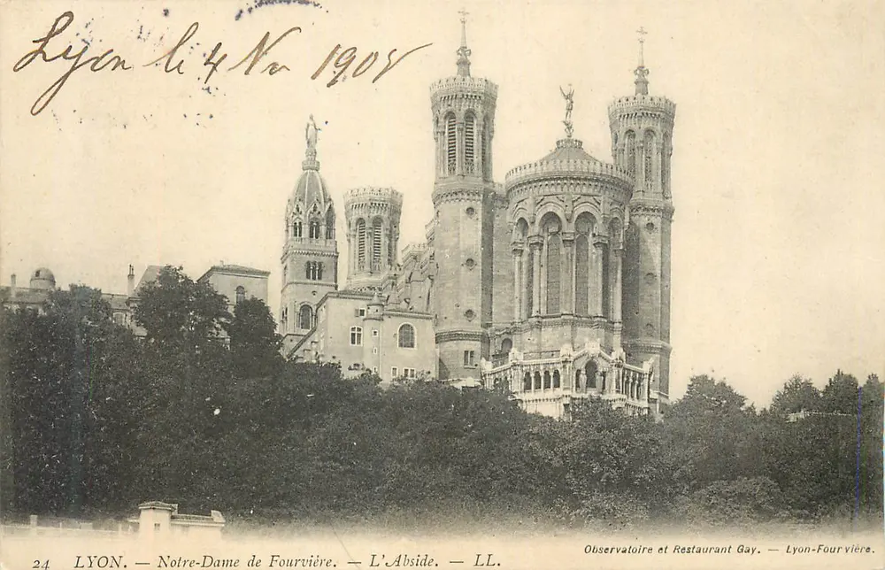 LYON — Nossa Senhora de Fourvière — A Abside — LL. - Frente