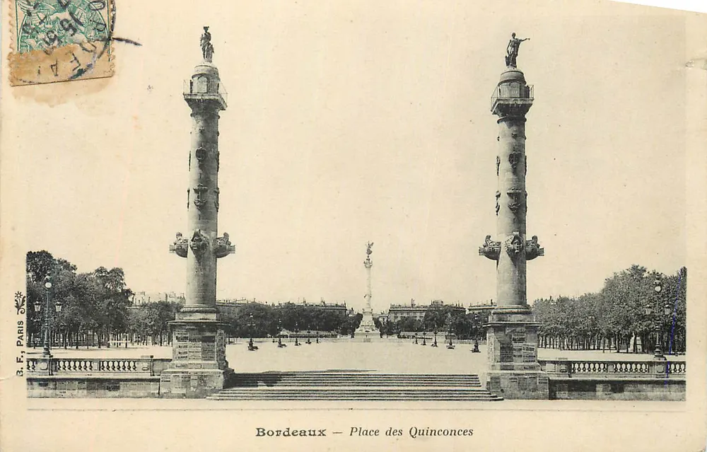 Bordeaux — Praça dos Quinconces — B.F. Paris, n°10 - Frente