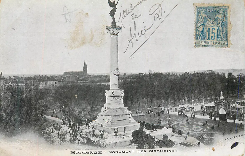 Bordeaux - Monumento dos Girondinos — Staerck, Paris - Frente