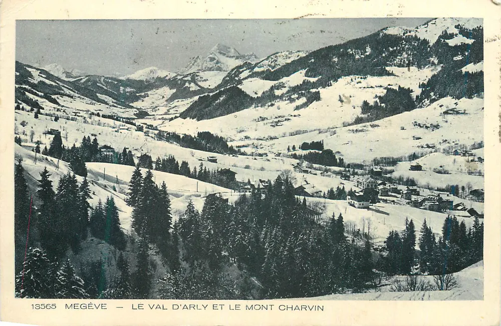 Megève — Das Val d'Arly und der Mont Charvin — unbekannter Verlag, Nr. 13565 - Vorderseite