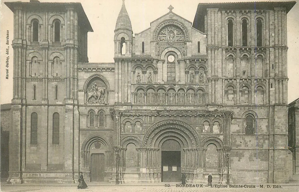 Bordeaux — A Igreja de Santa Cruz — Marcel Delboy, editor, n° 52 - Frente