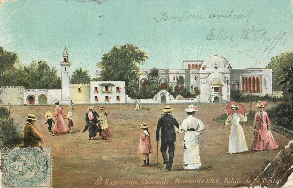 Exposition Coloniale — Palais de la Tunisie — Éditeur : J. Exposition Coloniale, Marseille 1906 - Vorderseite