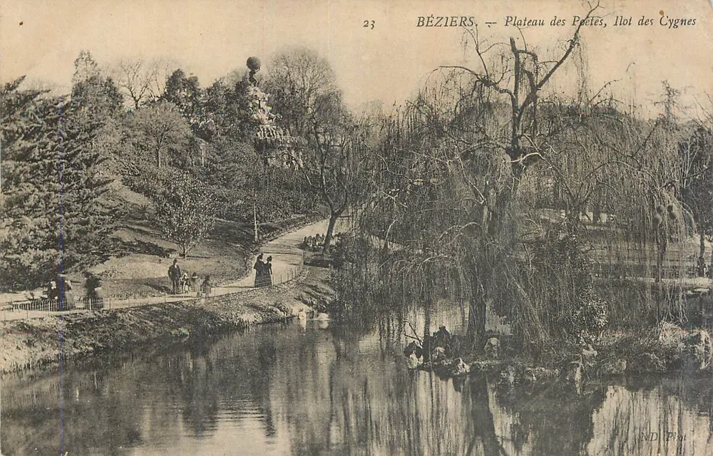Béziers — Plateau der Dichter, Îlot der Schwäne — ND Piot - Vorderseite