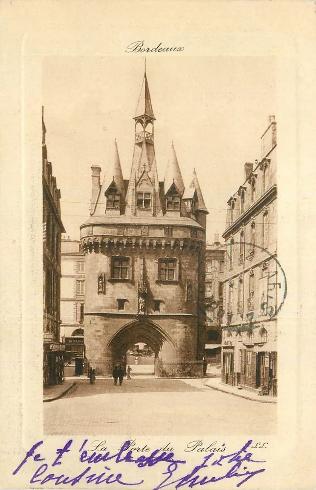Bordeaux — A Porta do Palácio — editor desconhecido - Frente