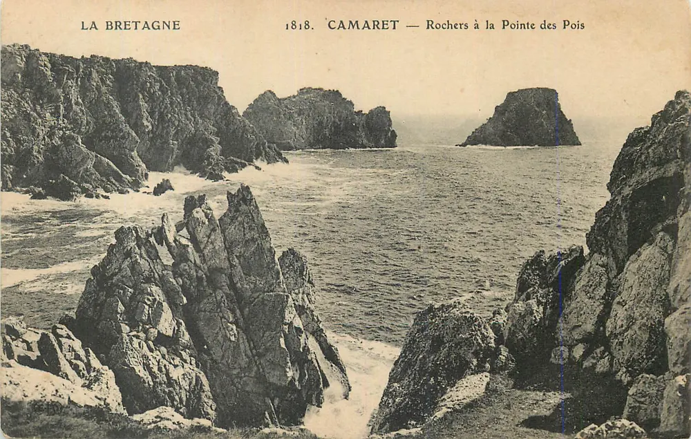 Camaret — Felsen an der Pointe des Pois — La Bretagne - Vorderseite