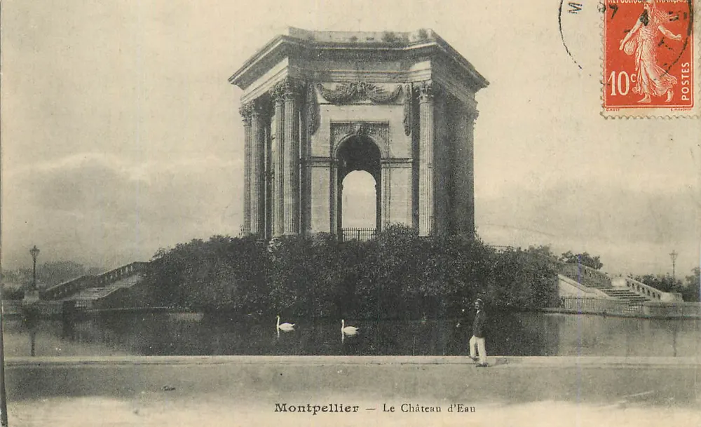 Montpellier — O Castelo da Água — editor não identificado - Frente