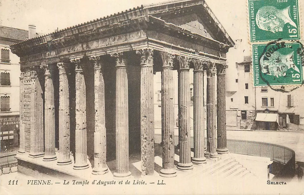 Viena — O Templo de Augusto e de Lívia — LL. — Sélecta - Frente