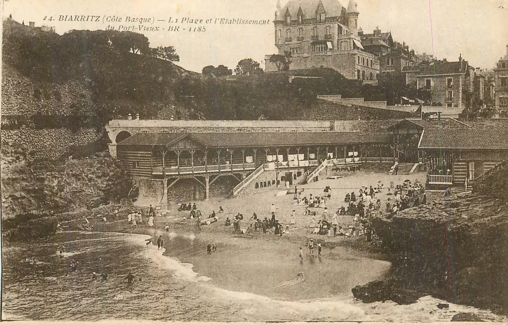 Biarritz (Côte Basque) — Die Strände und das Gebäude von Port-Vieux - BR - 1185 - Vorderseite