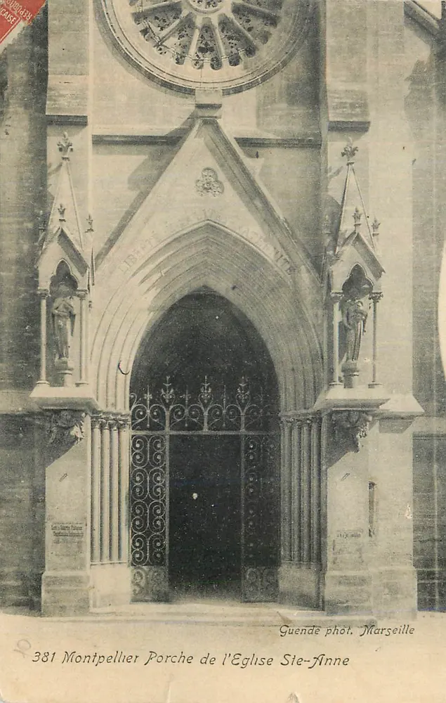 Portal der Kirche Ste-Anne — Montpellier — Guende phot. Marseille, n°381 - Vorderseite