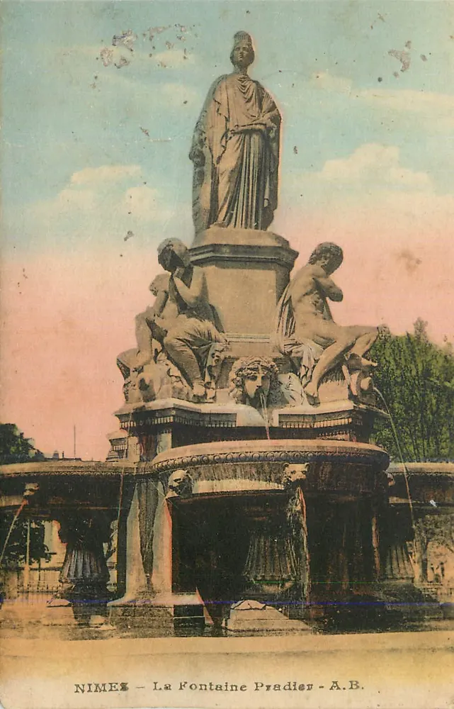Nîmes — A Fonte Pradier — A.B. - Frente