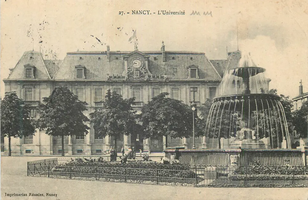 Nancy - A Universidade — Imprentas Reunidas, Nancy - Frente