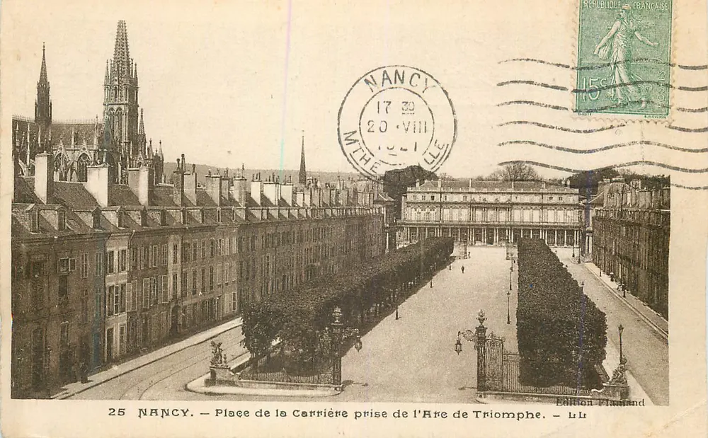NANCY — Place de la Carrière aus der Sicht des Triumphbogens — Édition Planmand - Vorderseite