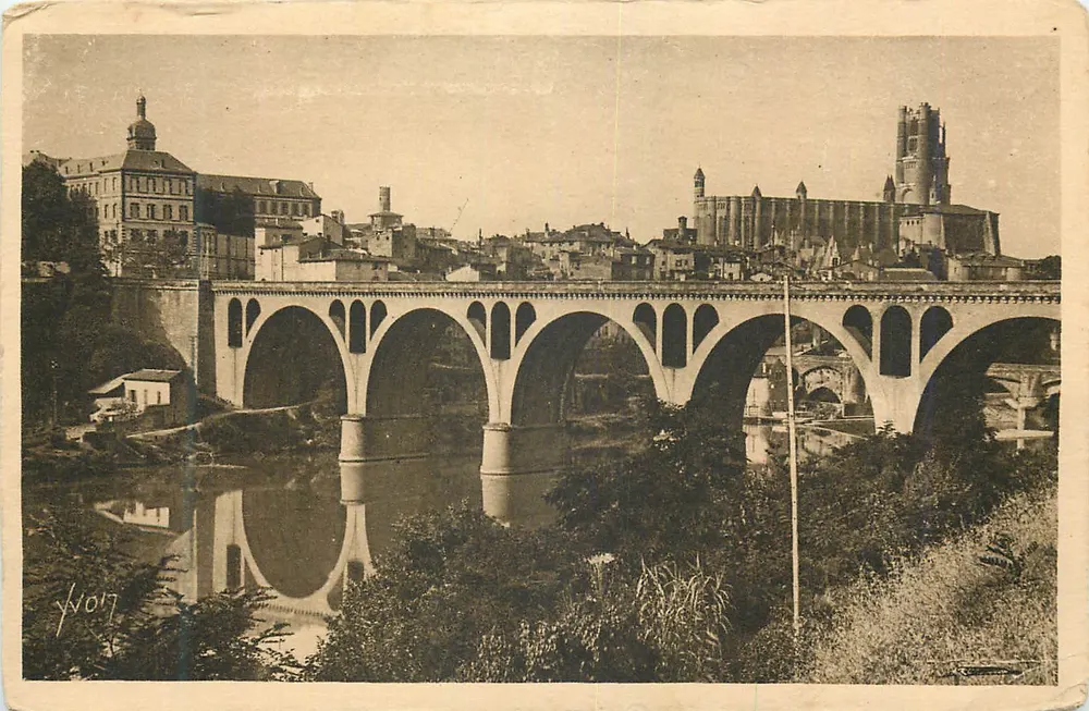 Brücke der Garonne in Toulouse — Panoramablick — Yvon, n° 17 - Vorderseite