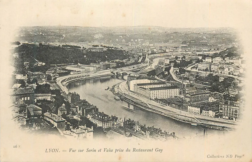 LYON — Ansicht von Serin und Vaise vom Restaurant Gay — Collections ND Phor - Vorderseite